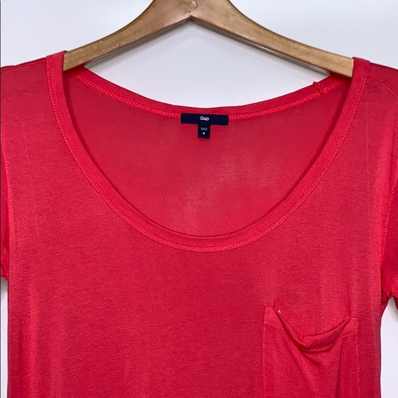 GAP • Coral Super Soft Rayon Pocket Tee T-Shirt - Picture 2 of 8